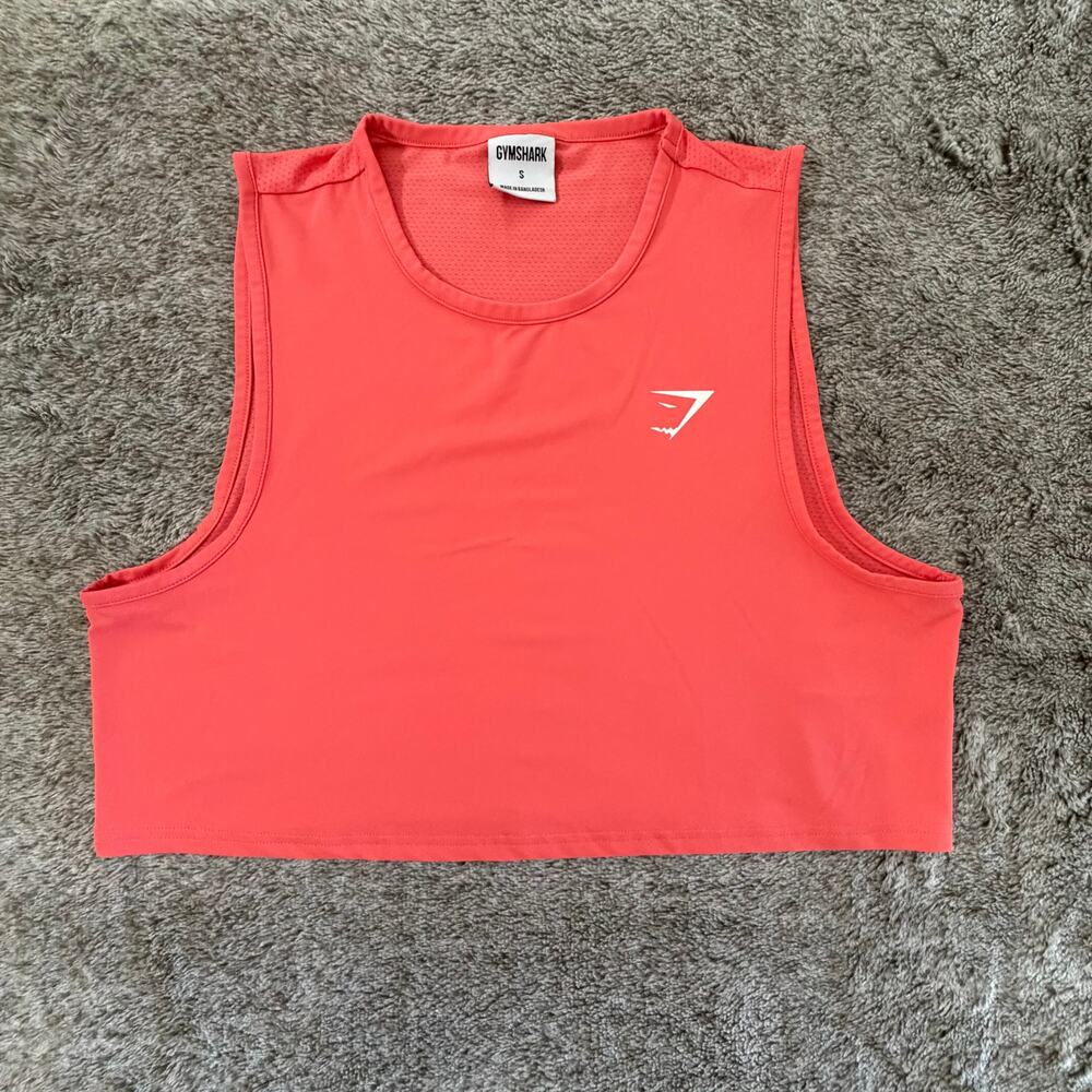 Gymshark Cropped Tank Women's Small Coral